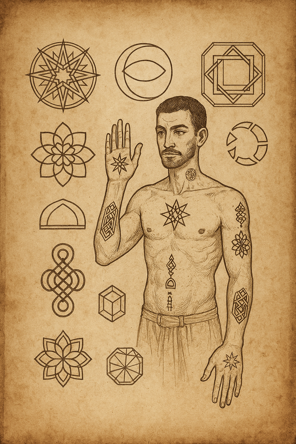 Khadi geometric diagram of the Ten Stations
